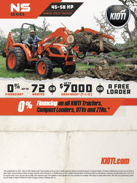 NS Series 45-58 HP Compact Tractors Q2 Savings